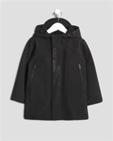 River Island Mini Boys Jacket Black Hooded Printed Zipped Outerwear Top