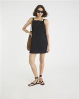 River Island Womens Mini Shift Dress Black Sleeveless Cut Out Square Neck - 6 Regular