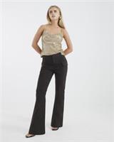River Island Womens Trousers Petite Brown Twill Cargo Bootcut Pants Bottoms - 6 Petites