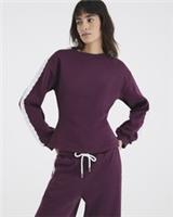 River Island Womens Sweatshirt Red Long Sleeve Lace Trim Cinched Crew Neck Top - S Regular