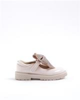 River Island Mini Girls Mary Jane Shoes Pink Diamante Bow Round Toe Shoes