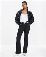 River Island Womens Flared Jeans Petite Black Mid Rise Trousers Pants Bottoms - 8 Extra Short Petites