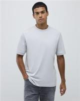 River Island Mens T-Shirt Grey Regular Fit Crew Neck 3 Pack T Shirt Tee Top - L Regular