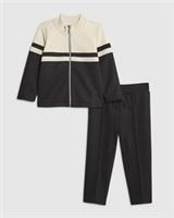 River Island Mini Boys Sweatshirt & Bottoms Set Black 2 Piece Zipped Outfit