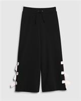 River Island Girls Wide Leg Trousers Black Bow Side Stripe Pants Bottoms