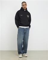 River Island Mens Hoodie Black Oversize Fit Racing Lightweight Sweatshirt Top - S Regular