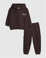 River Island Mini Boys Hoodie & Joggers Set Red Ame Le Nuit 2 Piece Long Sleeve