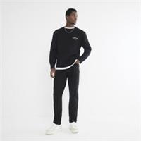 River Island Mens Slim Fit Jeans Black Denim Button Trousers Pants Bottoms - 40 Extra Long Regular