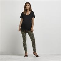 River Island Womens Cargo Trousers Maternity Khaki Camo Print Pants Bottoms - 10 Regular Maternity