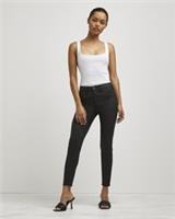 River Island Womens Skinny Jeans Petite Black Coated Molly Trouser Pants Bottoms - 8 Extra Short Petites