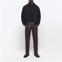 River Island Mens Smart Trousers Dark Red Slim Fit 5 Pocket Style Pants Bottoms - 26 Regular Regular