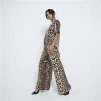 River Island Womens Trousers Petite Beige Leopard Print Sequin Pants Bottoms - 6 Petites