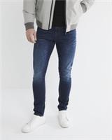 River Island Mens Skinny Jeans Dark Blue Button Denim Trousers Pants Bottoms - 30 Regular Regular