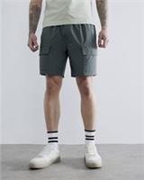River Island Mens Cargo Shorts Green Stretch Elasticated Drawstring Bottoms - XS Regular