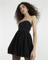 River Island Womens Mini Dress Black Bandeau Bubble Hem Sleeveless Zip - 8 Regular