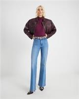 River Island Womens Flared Jeans Blue High Rise Relaxed Denim Trousers Bottoms - 18 Short Regular