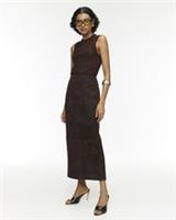 River Island Womens Vest RI Studio Brown Layered Sheer Sleeveless Blouse Top - L Regular