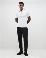 River Island Mens Polo Shirt White Muscle Fit Les Amis Stripe Short Sleeve Top - 2XS Regular