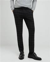 River Island Mens Trousers Black Skinny Fit Check Concealed Pants Bottoms - 32 Short Regular
