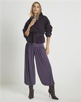 River Island Womens Trench Coat Purple Cropped Collar Long Sleeve Outerwear Top - L Regular