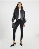 River Island Womens Skinny Jeans Black High Rise Stirrup Trousers Pants Bottoms - 22 Regular Regular