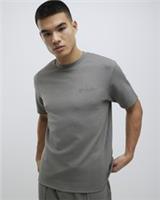 River Island Mens T-Shirt Khaki Slim Fit Long Sleeve Crew Neck T Shirt Tee Top - S Regular