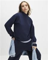 River Island Womens Top Navy Long Sleeve Funnel Neck Long Sleeve Blouse - L Regular