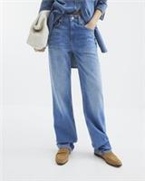 River Island Womens Straight Leg Jeans Blue High Rise Stretch Trousers Pants - 10 Regular Regular