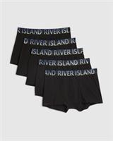 River Island Mens Trunks Black Ombre RI Waistband 5 Pack Underwear Bottoms - M Regular