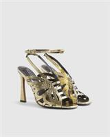 River Island Womens Heels Gold Butterfly Caged Buckle Terry De Havilland Shoes