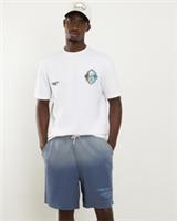 River Island Mens T-Shirt White Oversized Fit Fruit Patch T Shirt Tee Top - L Regular