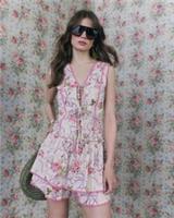 River Island Womens Corset Top Cream Floral Printed Cotton V-Neck Blouse - S Regular