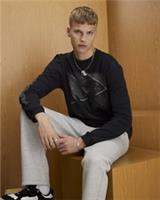 River Island Mens T-Shirt Black Athletisme Dept Double Layered T Shirt Tee Top - S Regular