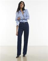 River Island Womens Straight Leg Jeans Blue Relaxed Trousers Pants Bottoms - 16 Short Regular
