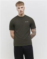 River Island Mens T-Shirt Khaki Slim Fit Textured Ame Saint T Shirt Tee Top - L Regular