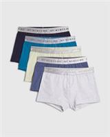 River Island Mens Trunks Multi Colour 5 Pack MCMXII Print Underwear Bottoms - M Regular