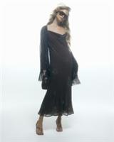 River Island Womens Maxi Dress Brown Beading Embellished Sleeveless Cowl Neck - L Regular