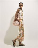 River Island Womens Trousers Cream Floral Cutwork Cropped Pants Bottoms - XS Regular