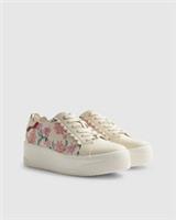 River Island Womens Trainers White Floral Platform Sneakers Cabbages & Roses