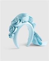 River Island Womens Headband Blue Premium Rose 3D Floral Edwina Ibbotson