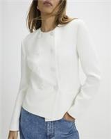 River Island Womens Blazer White Long Sleeve Short Cape Round Neck Outerwear Top - 16 Regular