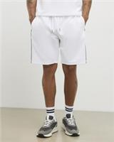 River Island Mens Shorts White Slim Fit Textured Tipped Elasticated Bottoms - L Regular