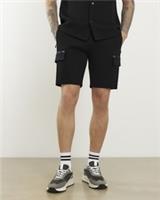 River Island Mens Shorts Black Premium Regular Fit Nylon Pocket Zipped Bottoms - M Regular