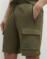 River Island Mens Shorts Khaki Regular Fit Textured Cargo Drawstring Bottoms - L Regular