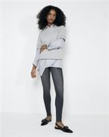 River Island Womens Skinny Jeans Grey Molly Mid Rise Trousers Pants Bottoms - 8 Long Regular