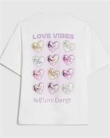 River Island Girls T-Shirt White Valentines Heart Crew Neck T Shirt Tee Top