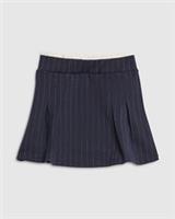 River Island Girls Skirt Navy Pinstripe Pleated Striped Elasticated Waist Bottom