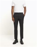 River Island Mens Suit Trousers Black Skinny Fit Twill Zip Button Pants Bottoms - 34 Short Regular