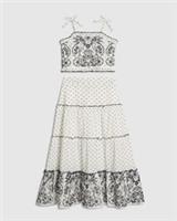 River Island Girls Tank & Skirt Set White Mexicana Maxi 2 Piece Sleeveless