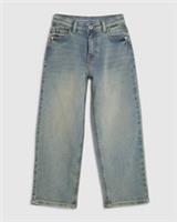 River Island Boys Jeans Blue Loose Fit Button Denim Trousers Pants Bottoms